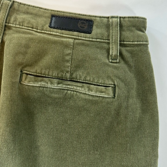 Adriano Goldschmied Green Corduroy Straight Leg Trouser Pants Womens 27 Caden - Picture 6 of 7